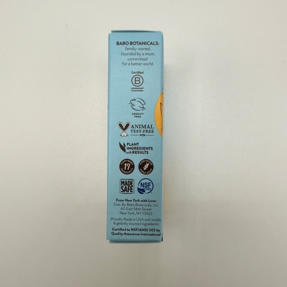 Babo Botanicals Sensitive Baby Mineral Sunscreen Stick SPF50 -0.6oz/17g - Picture 2 of 4